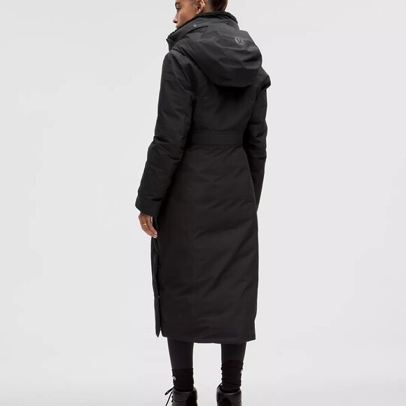 BNWT Lululemon Snow Warrior Long Parka, Black, Size 10 - Picture 2 of 6